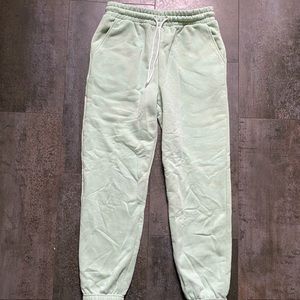 Forever 21 women’s pale green sweatpants. Size medium.